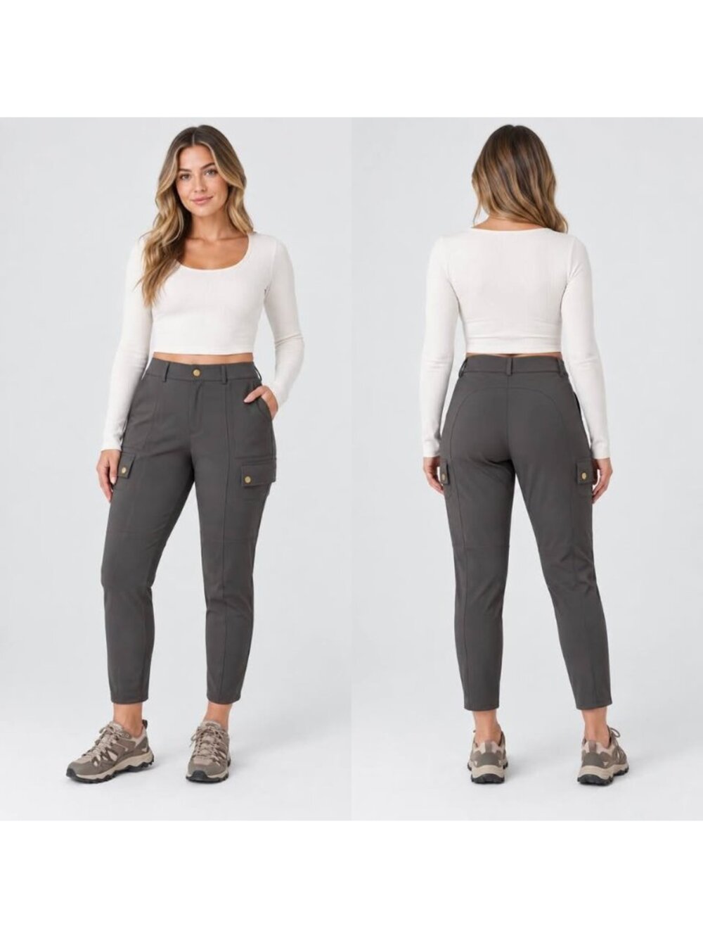 Halara Women’s High Waisted Cargo Pants Size Small Gray